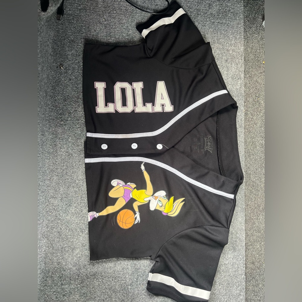 Loony tunes jersey crop top XL